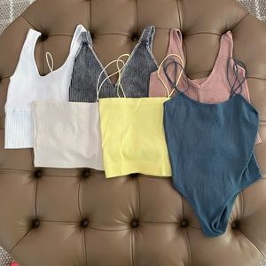 Ribbed Set of Tops from Zara, Free People, UO, Pull & Bear, Kendall & Kylie